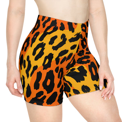 Leopard Print II Womens Biker Shorts