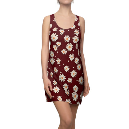 Maroon with Daisies