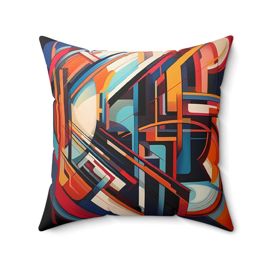 Modernist Spun Polyester Square Pillow