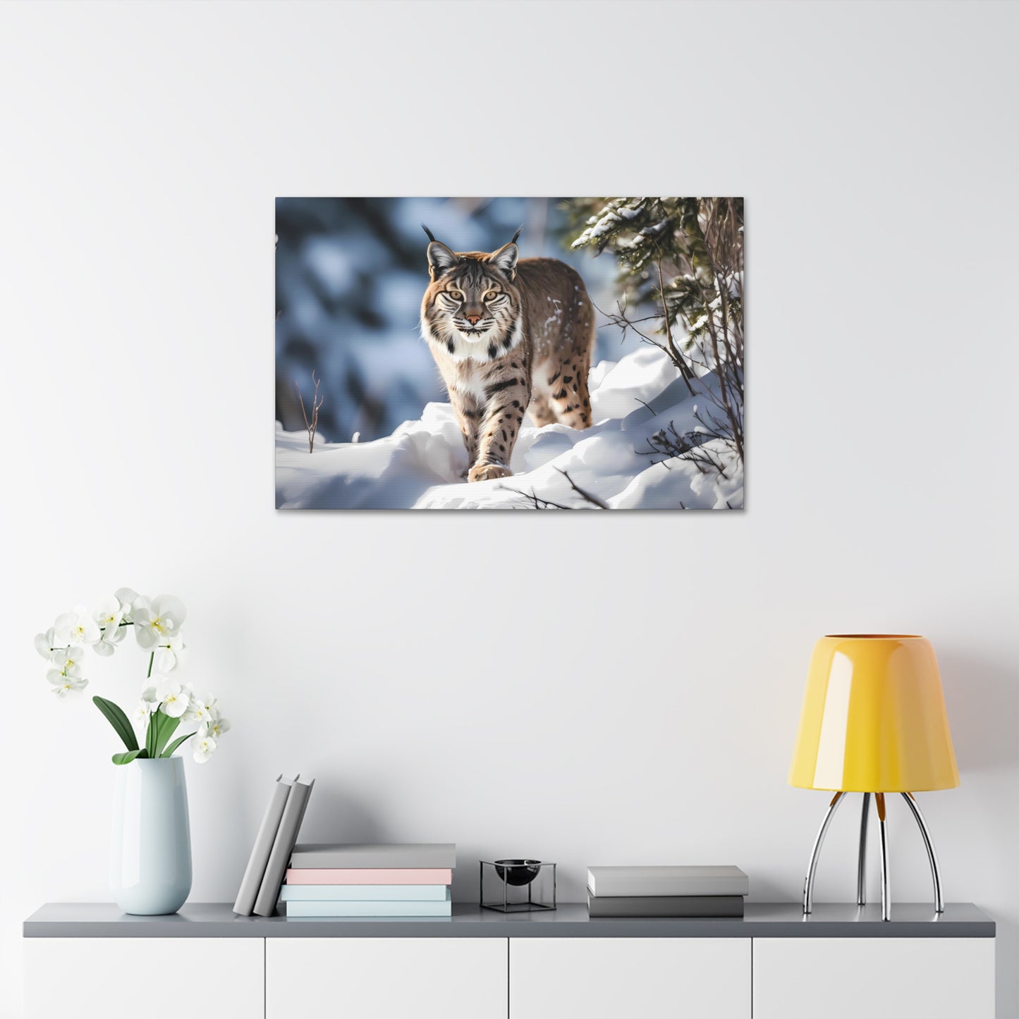 Cat Scratch Fever - Bobcat Canvas Art Print (1.5'')
