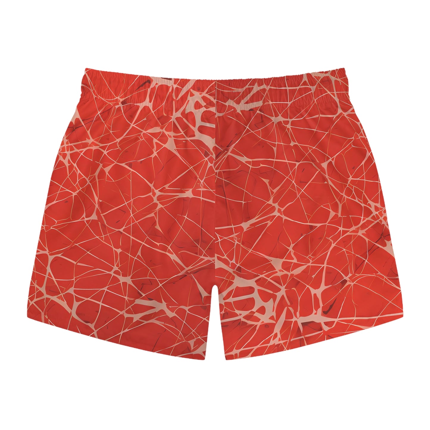 Red Fractured Swim Trunks
