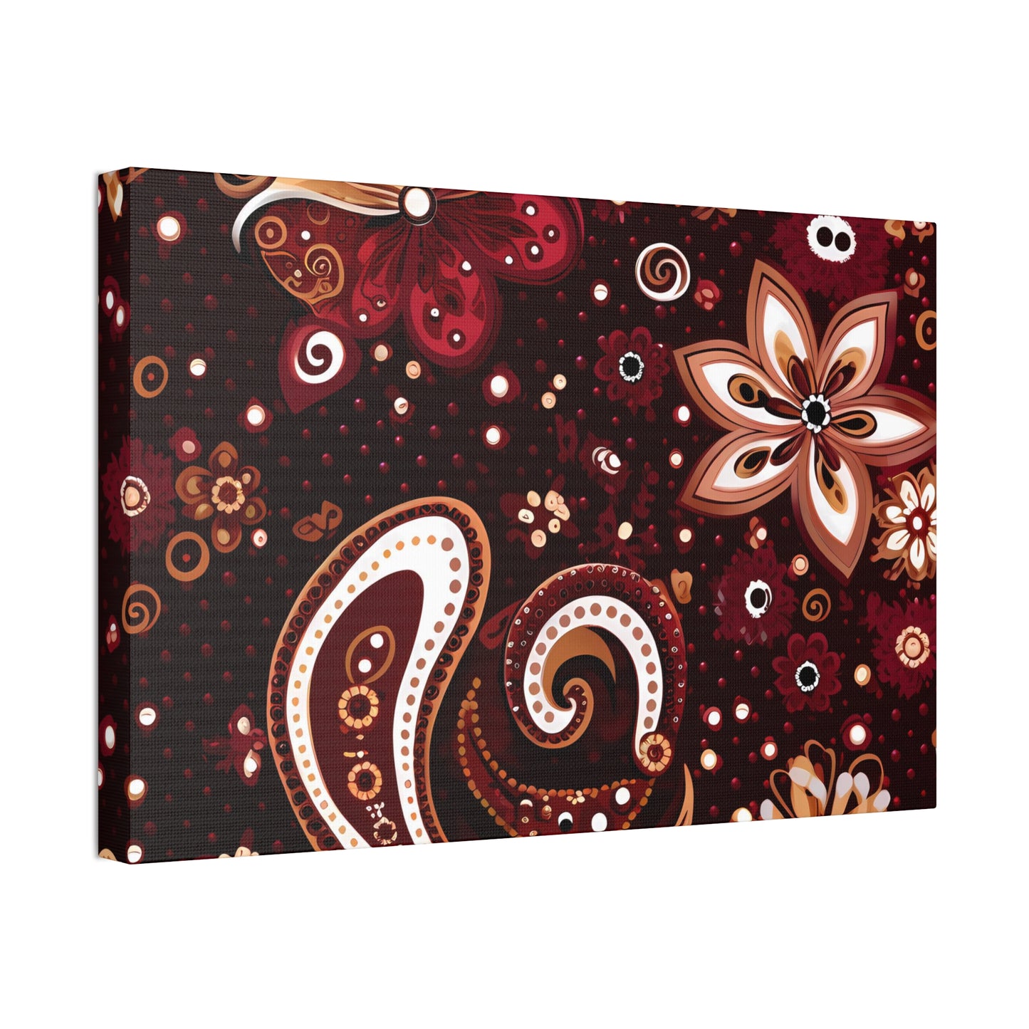 Maroon Flowery Paisley I