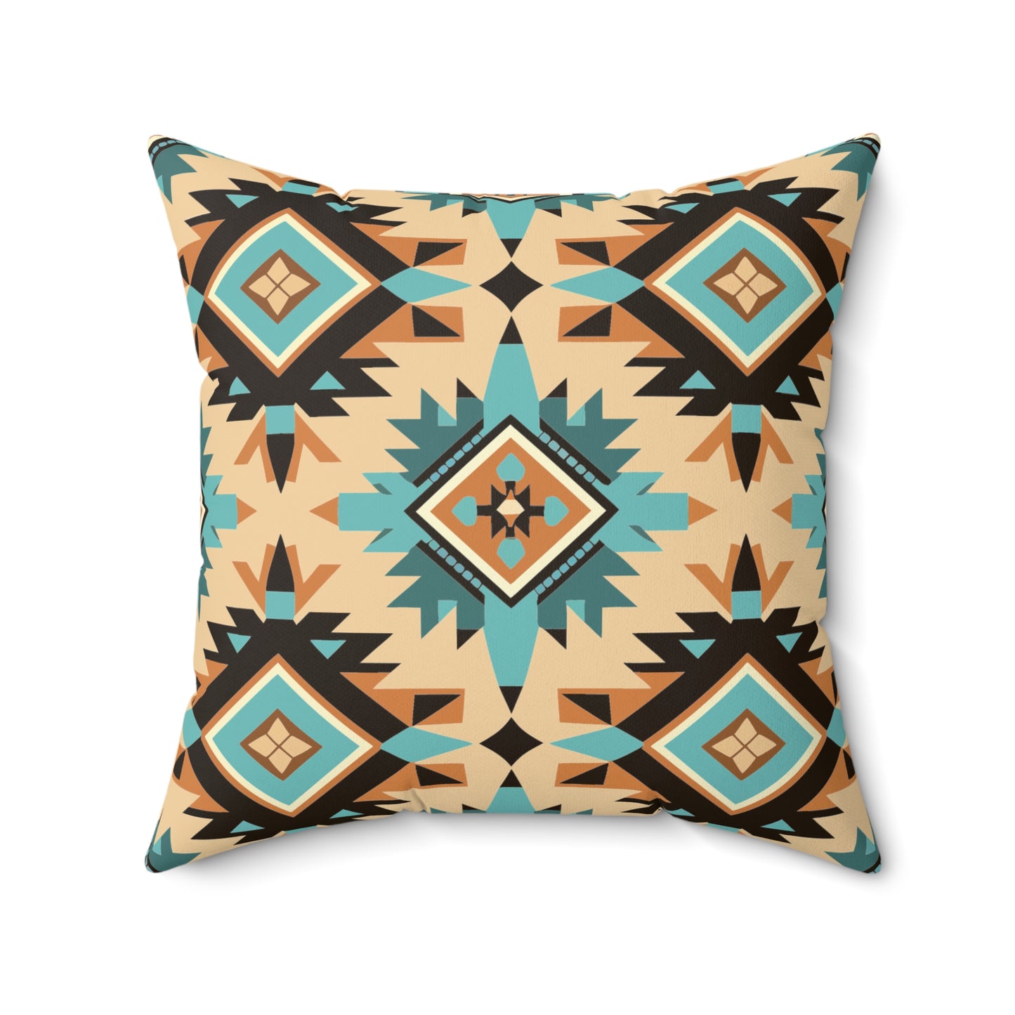 Turquoise Canyon Faux Suede Square Pillow