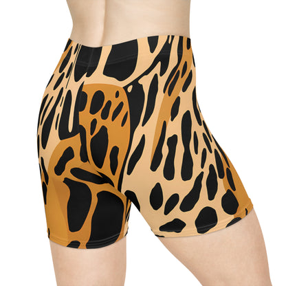 Leopard Print I Womens Biker Shorts