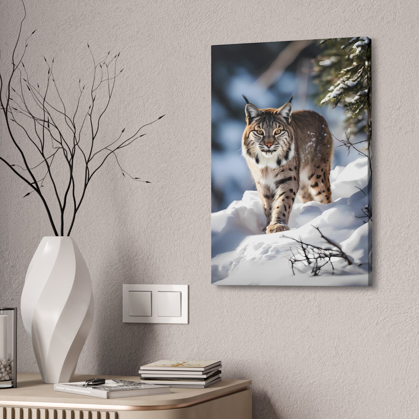Cat Scratch Fever - Bobcat Canvas Art Print (1.5'')