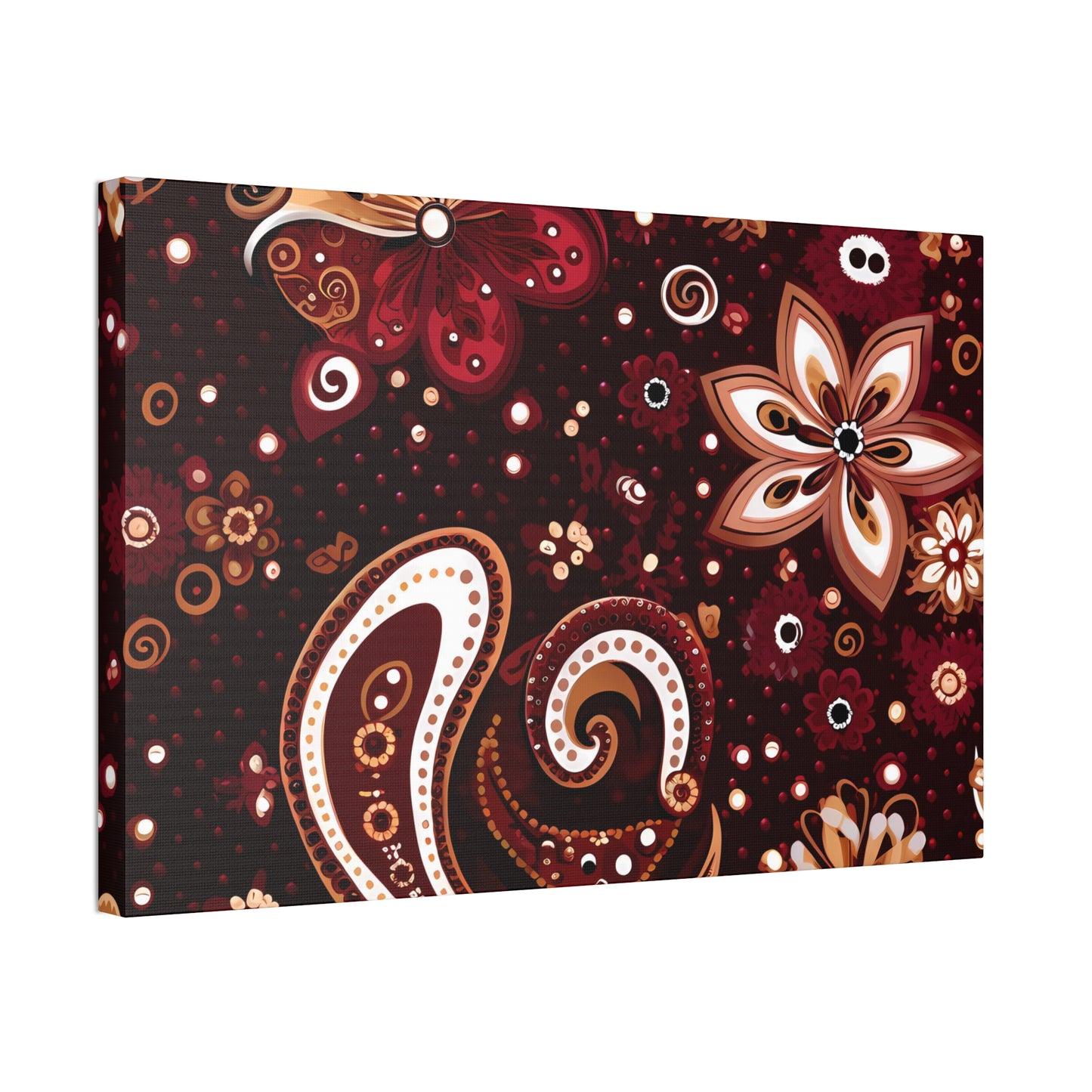 Maroon Flowery Paisley I