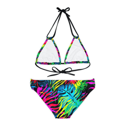 Neon Jungle Strappy Bikini Set
