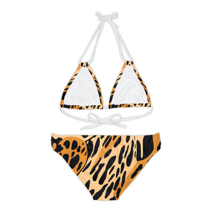 Leopard Print I Strappy Bikini Set