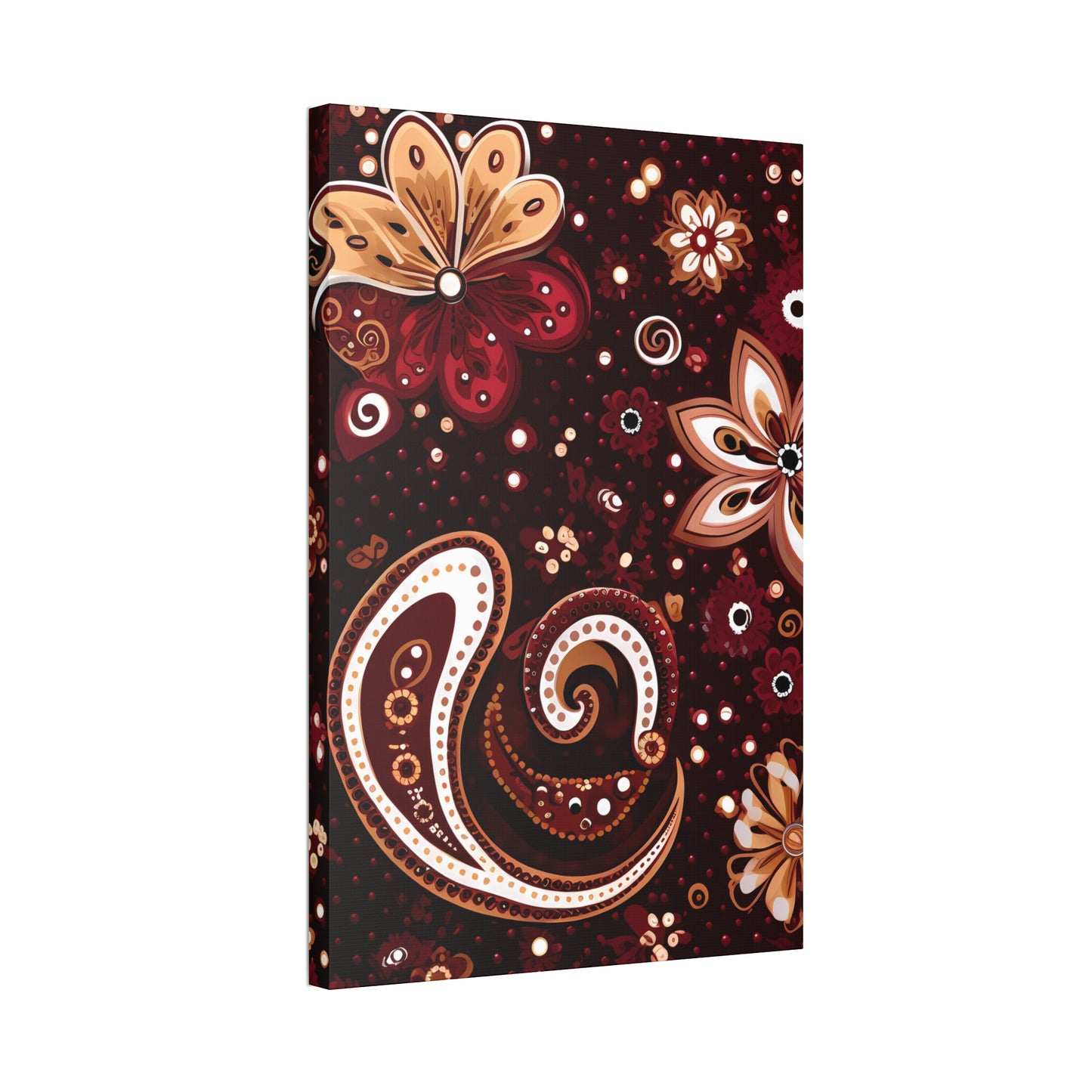 Maroon Flowery Paisley I