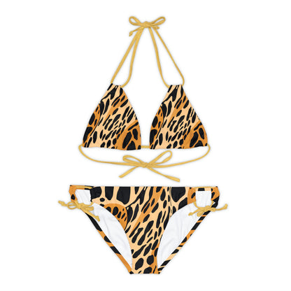 Leopard Print I Strappy Bikini Set