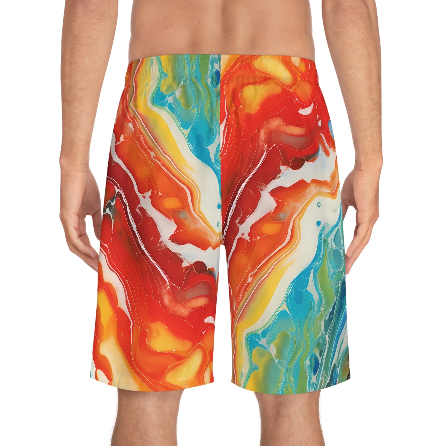 Tie-Dyed Marble Board Shorts