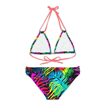 Neon Jungle Strappy Bikini Set